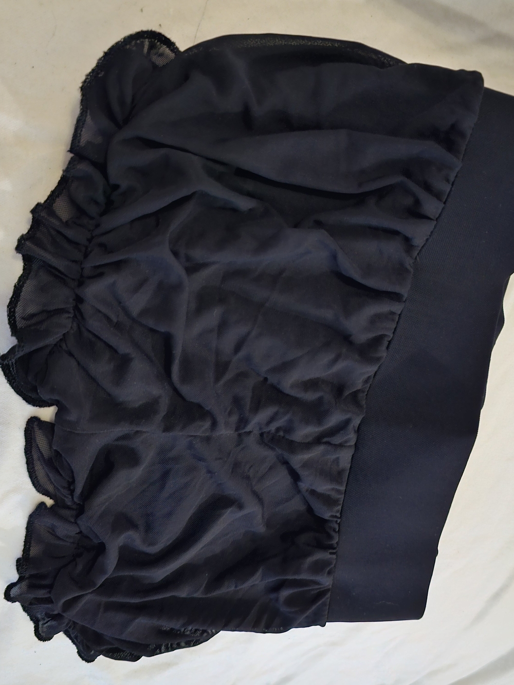 Kids Black Ruffled Shorts with Wide Waistband